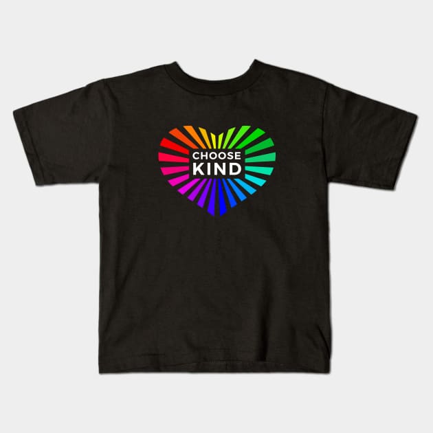 Choose Kind Anti-Bullying message with heart icon Kids T-Shirt by ZagachLetters